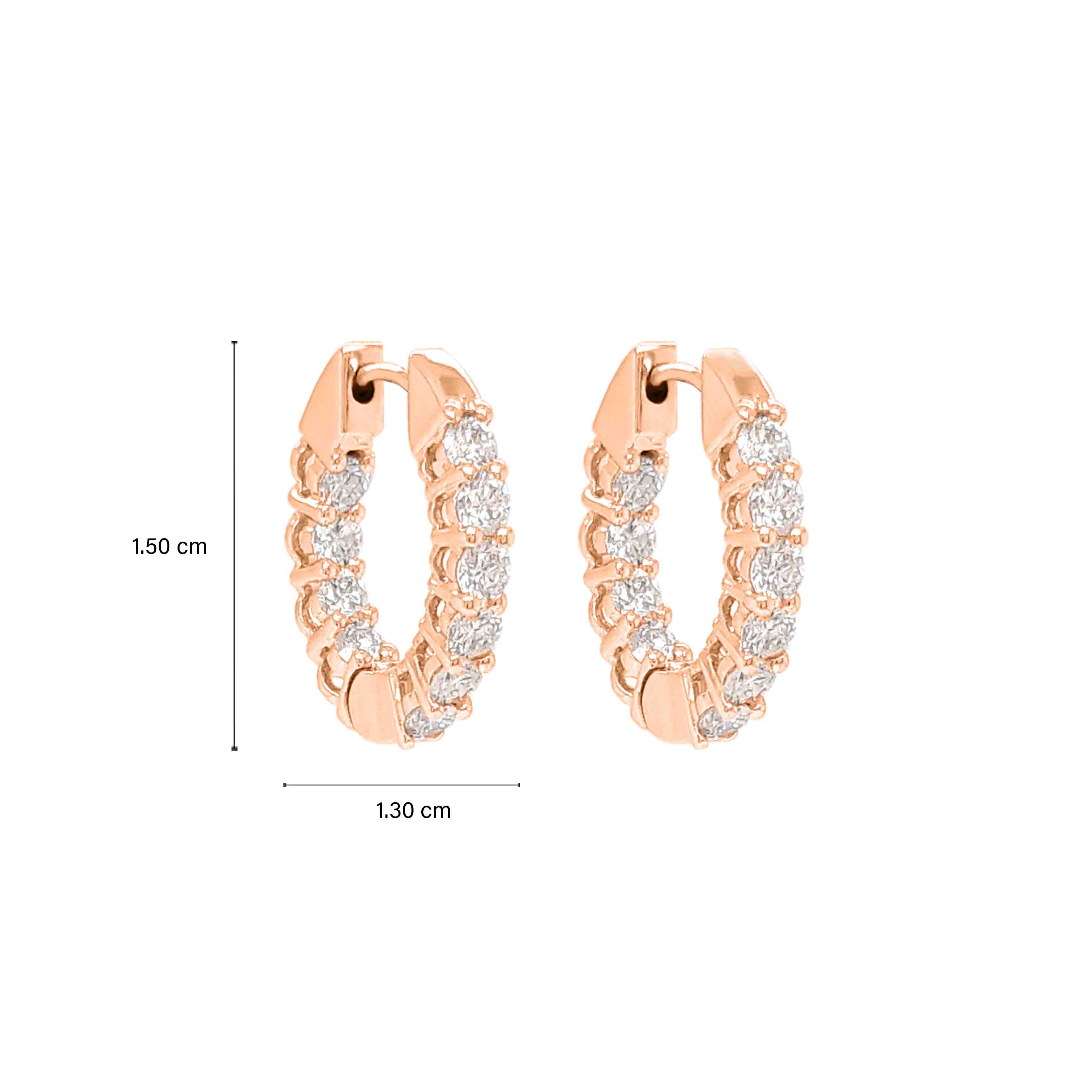 Round Diamond Hoop Earrings