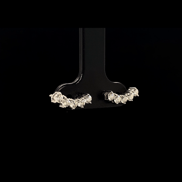 Round Diamond Arc Earrings