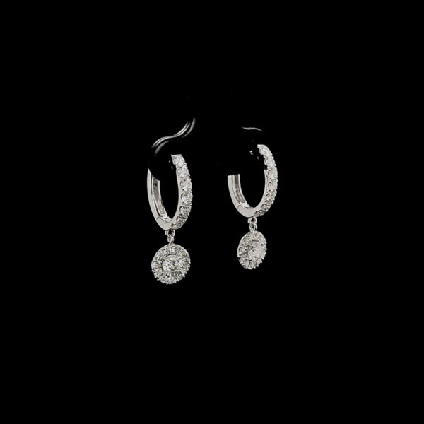 Round Diamond Huggie Earrings