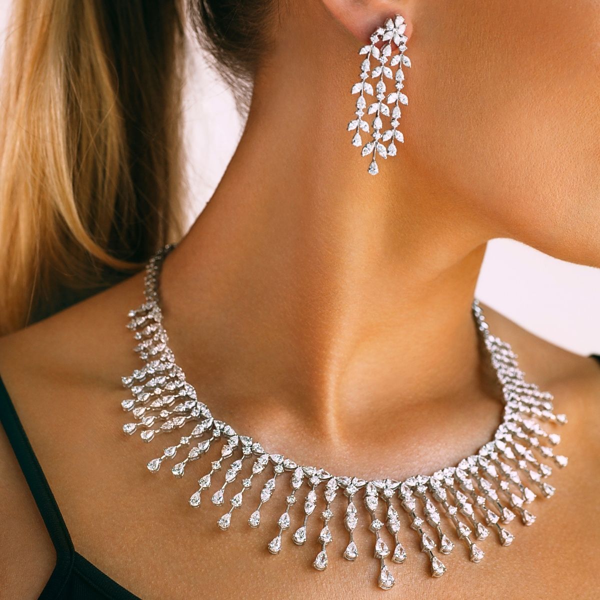 Fancy Bridal Diamond Necklace