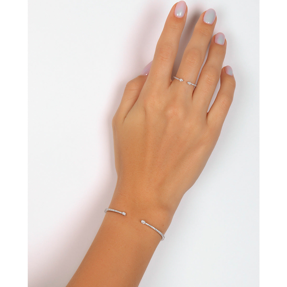 Solitaire Marquise Diamond Spring Bangle