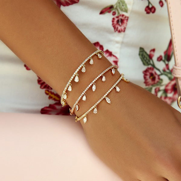 Dangling Diamond  Bangles  - Book An Appointment