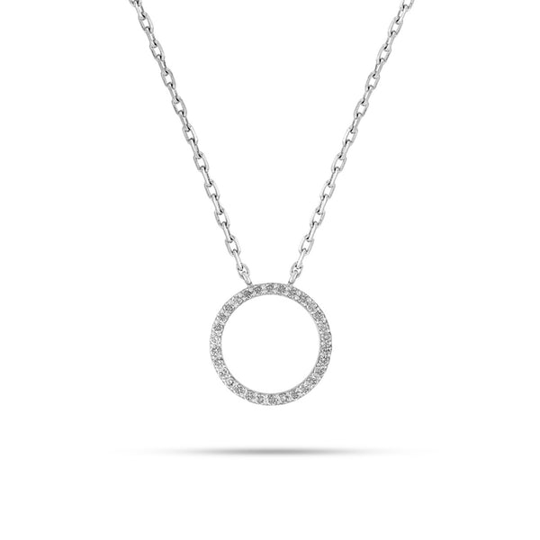 Halo Round Diamond Pendant