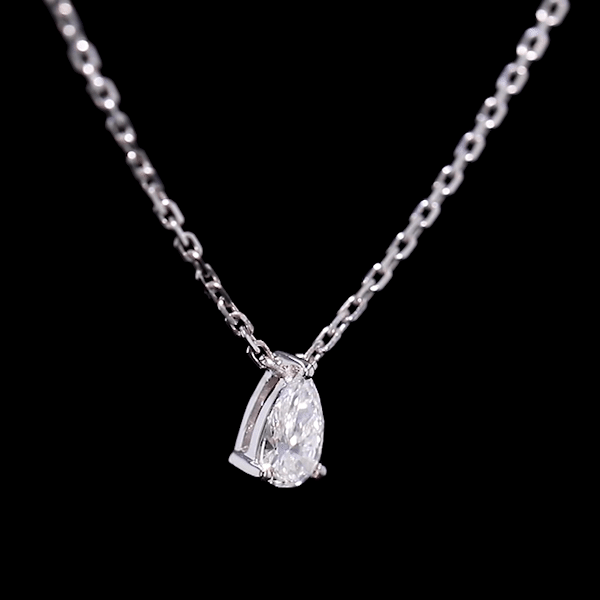 Pear Natural Diamond Solitaire Pendant