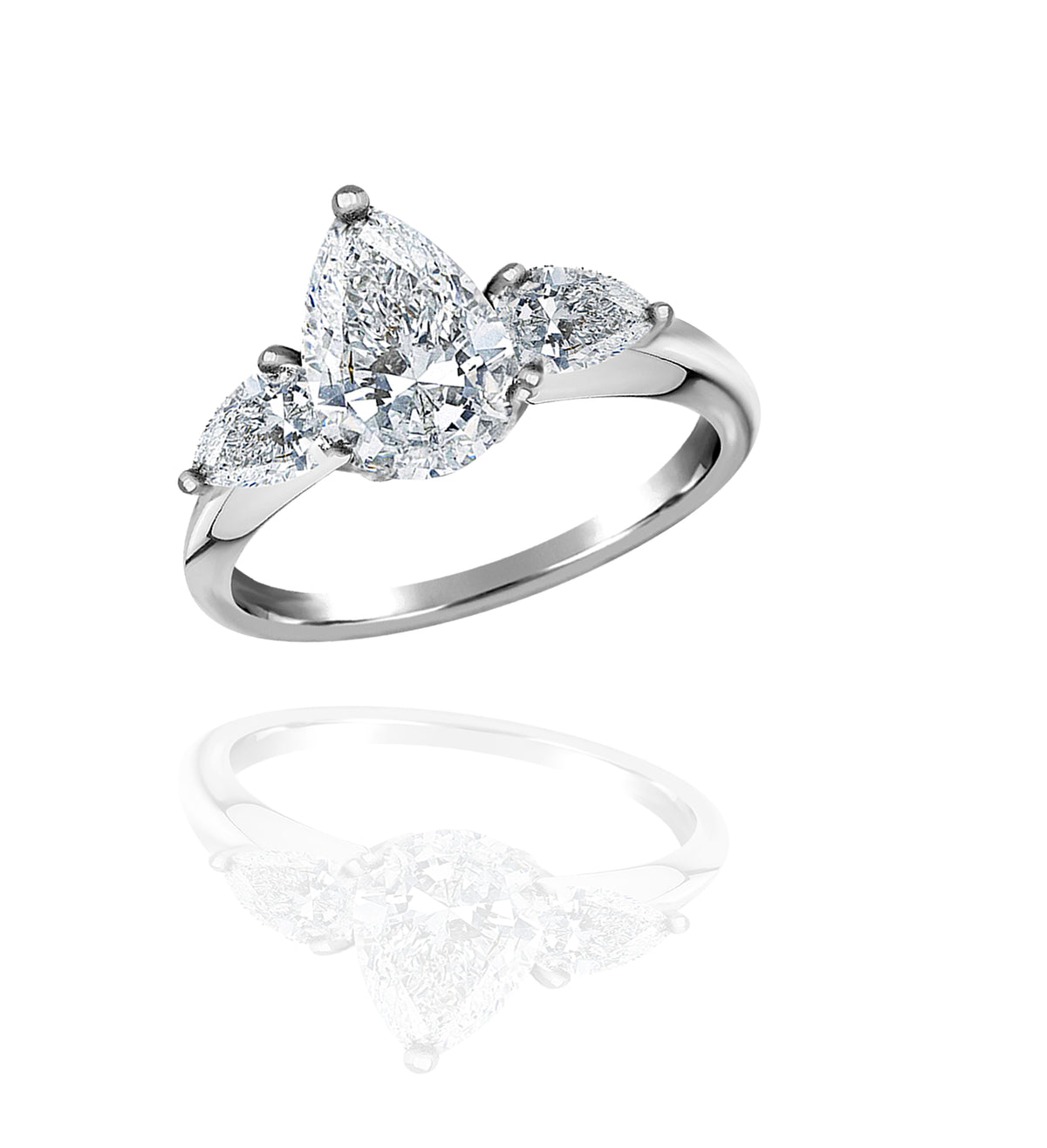 Pear Solitaire Diamond Ring