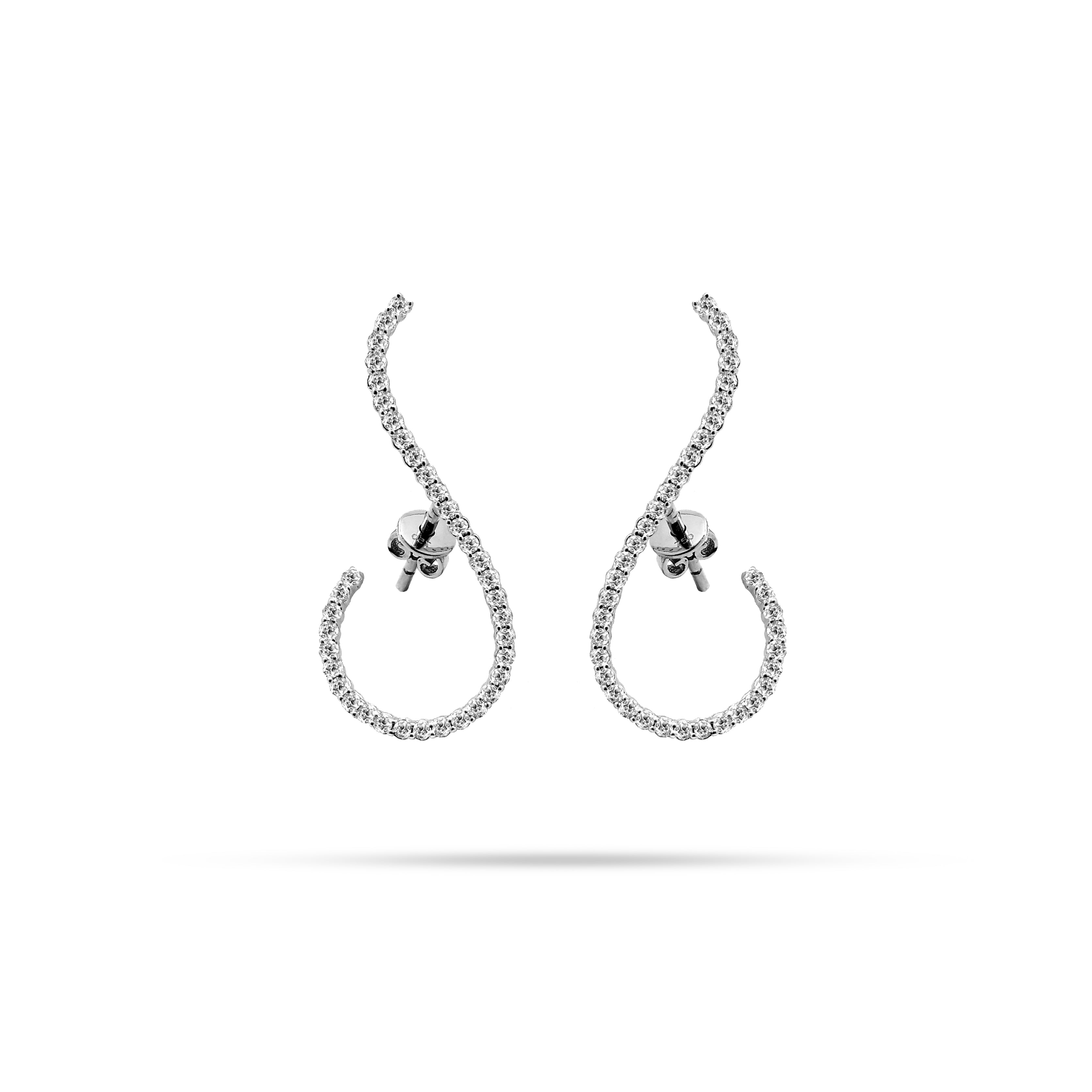 Arc Round Diamond Earrings