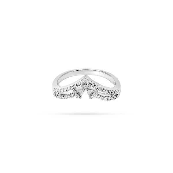 Trio Pear Round Diamond Ring