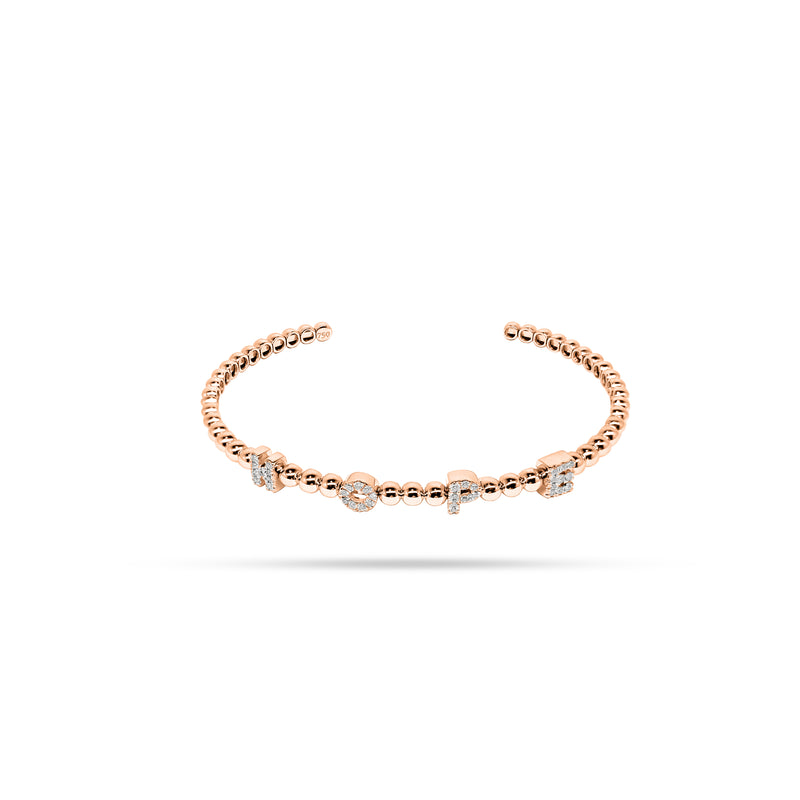 Open Round Diamond Bangle