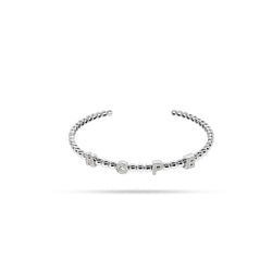 Open Round Diamond Bangle