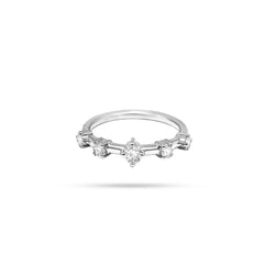 Link Round Diamond Ring