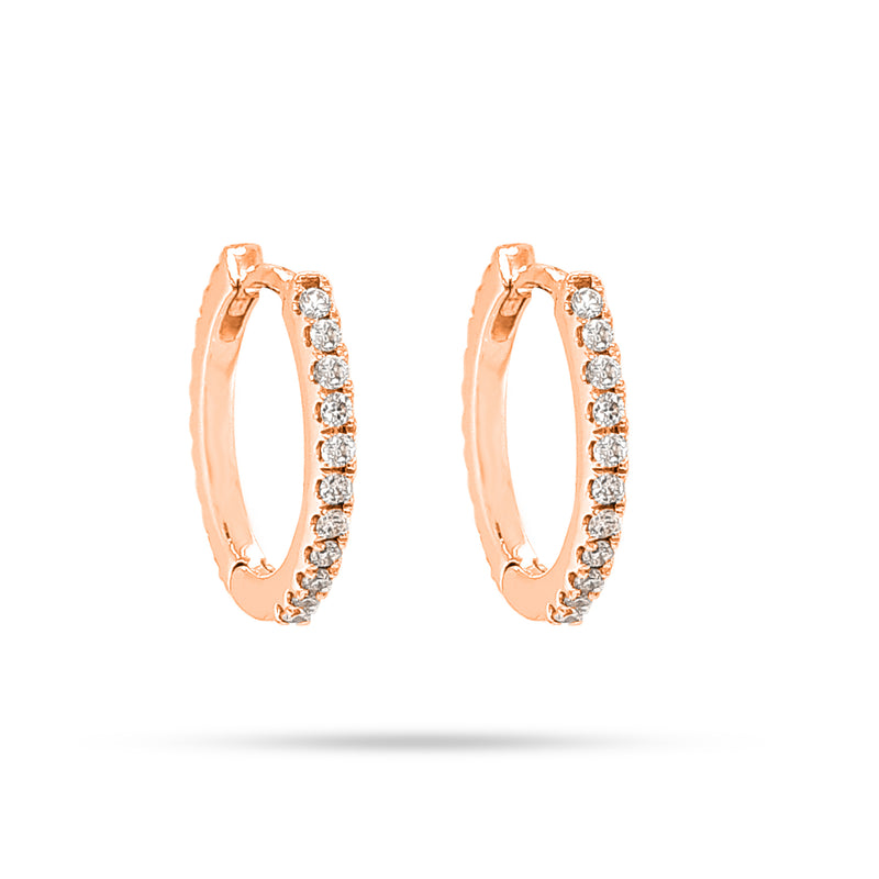 Huggie Round Diamond Earrings