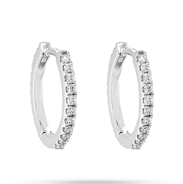 Huggie Round Diamond Earrings