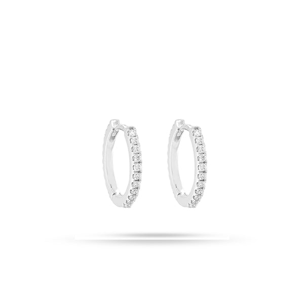 Huggie Round Diamond Earrings
