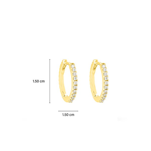 Huggie Round Diamond Earrings