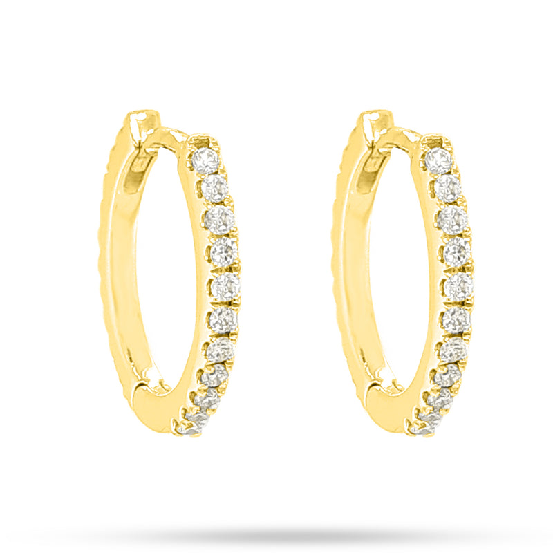 Huggie Round Diamond Earrings