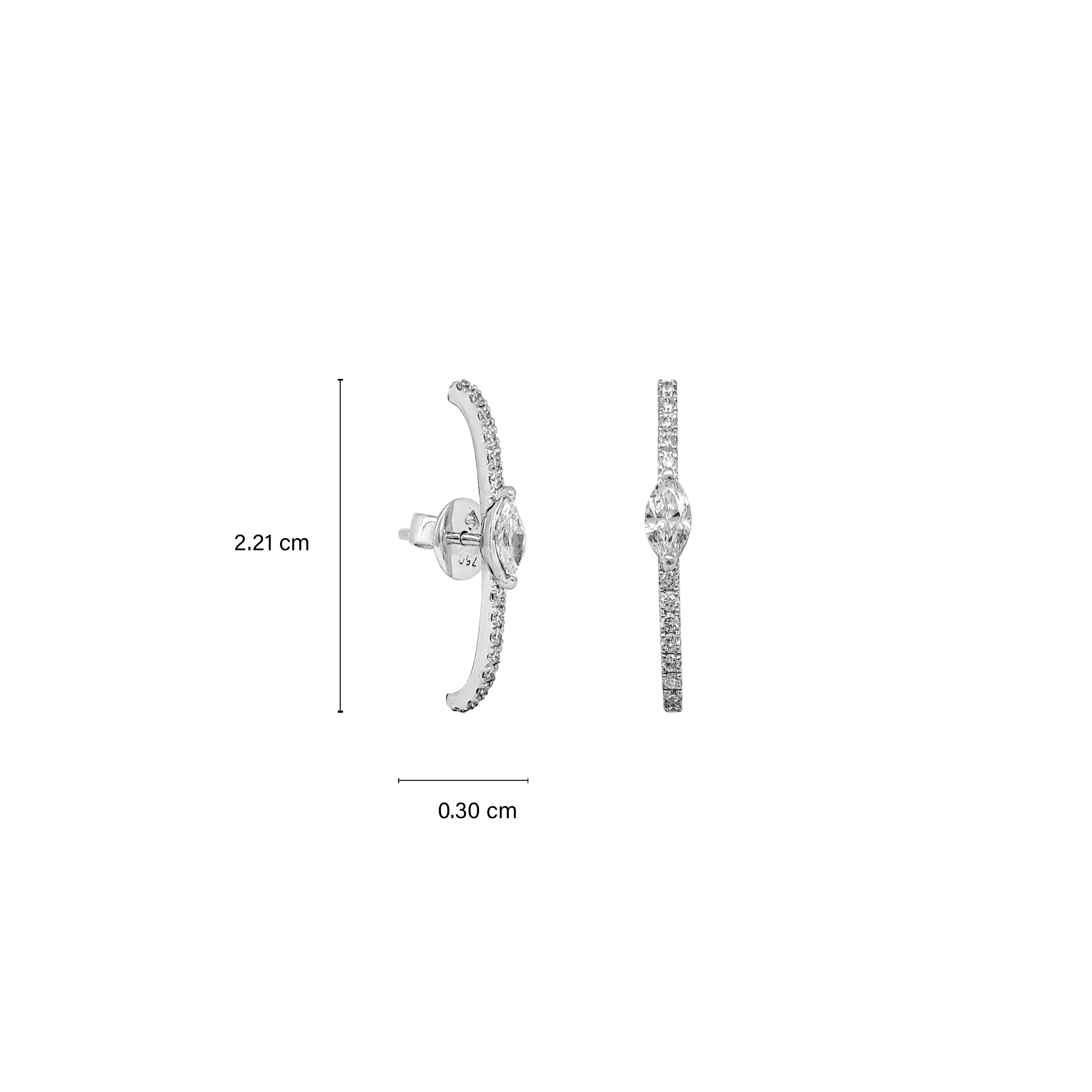Arc Marquise Diamond Earrings