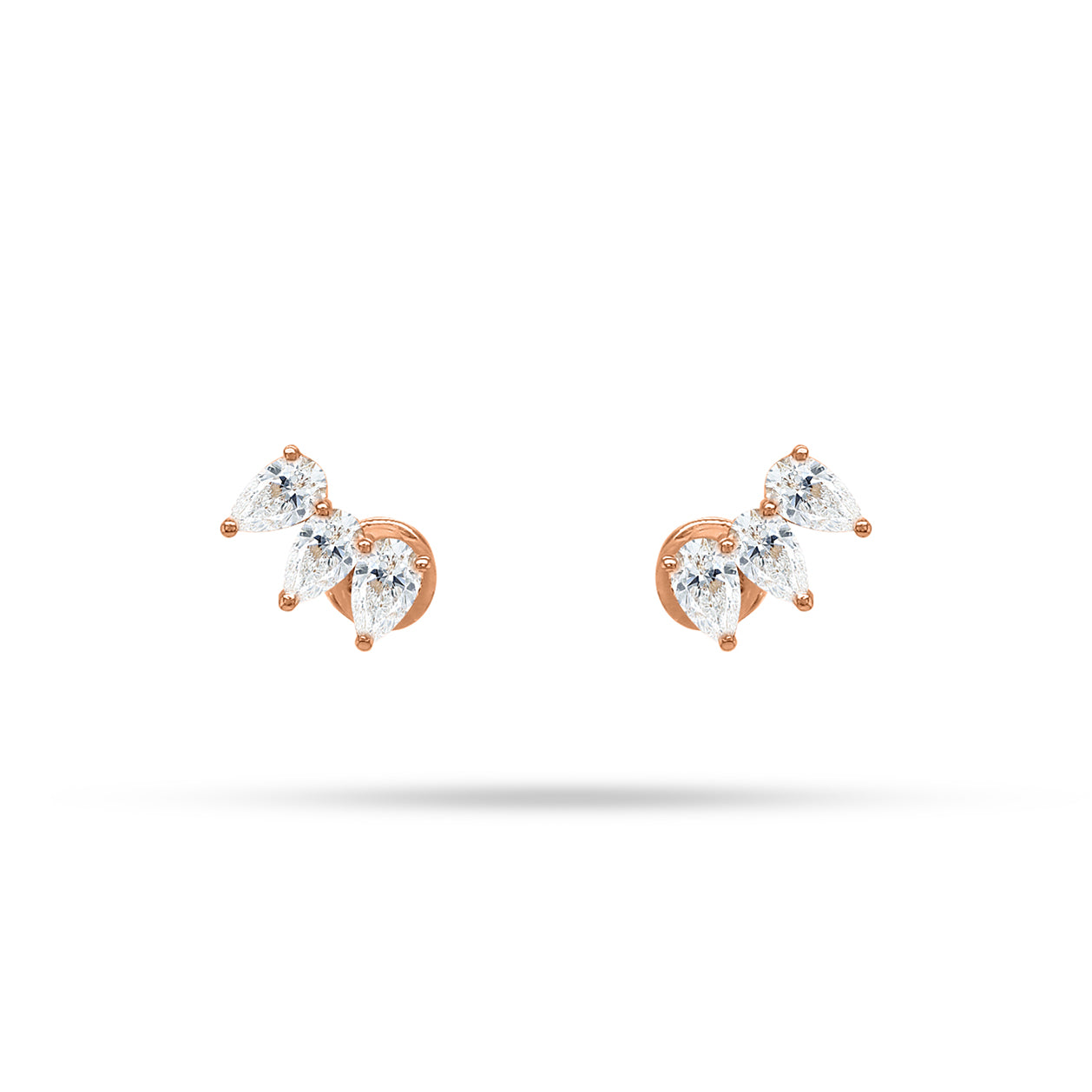 Arc Pear Diamond Earrings