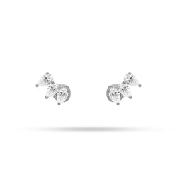 Arc Pear Diamond Earrings