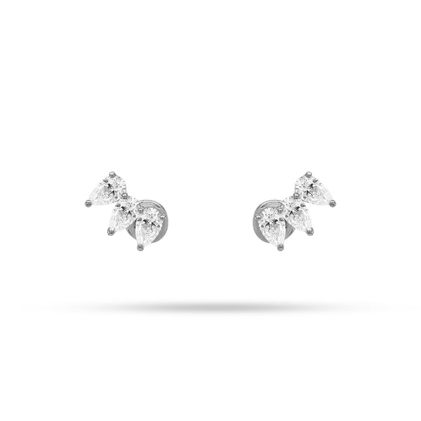 Arc Pear Diamond Earrings