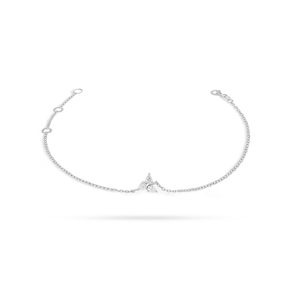 Fan Trio Pear Diamond Bracelet