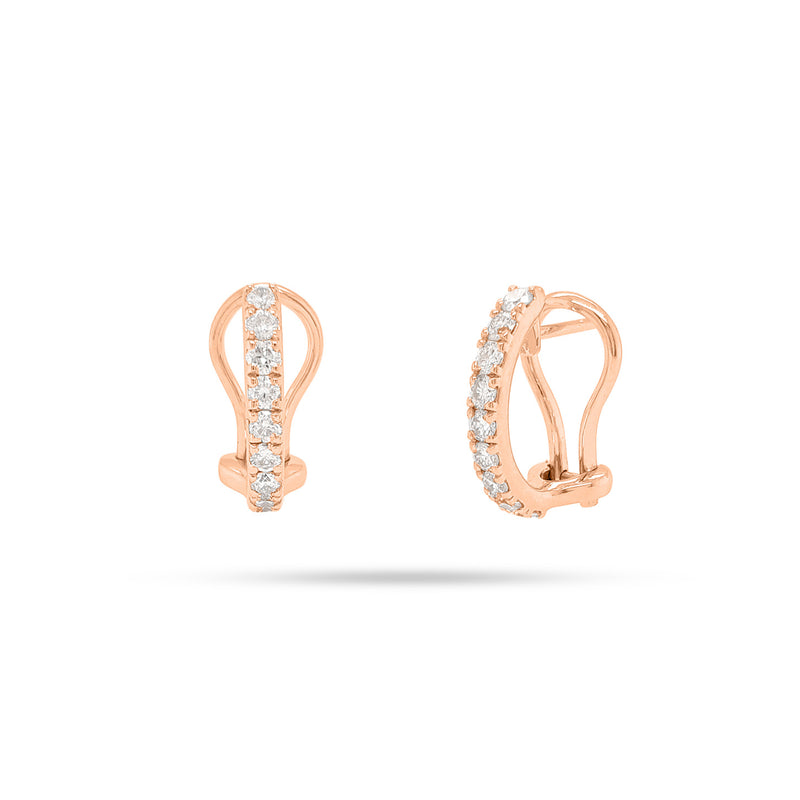 Huggie Round Diamond Earrings