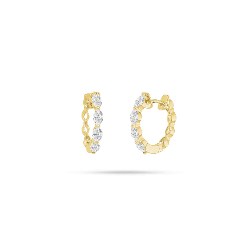 Hoop Marquise Diamond Earrings