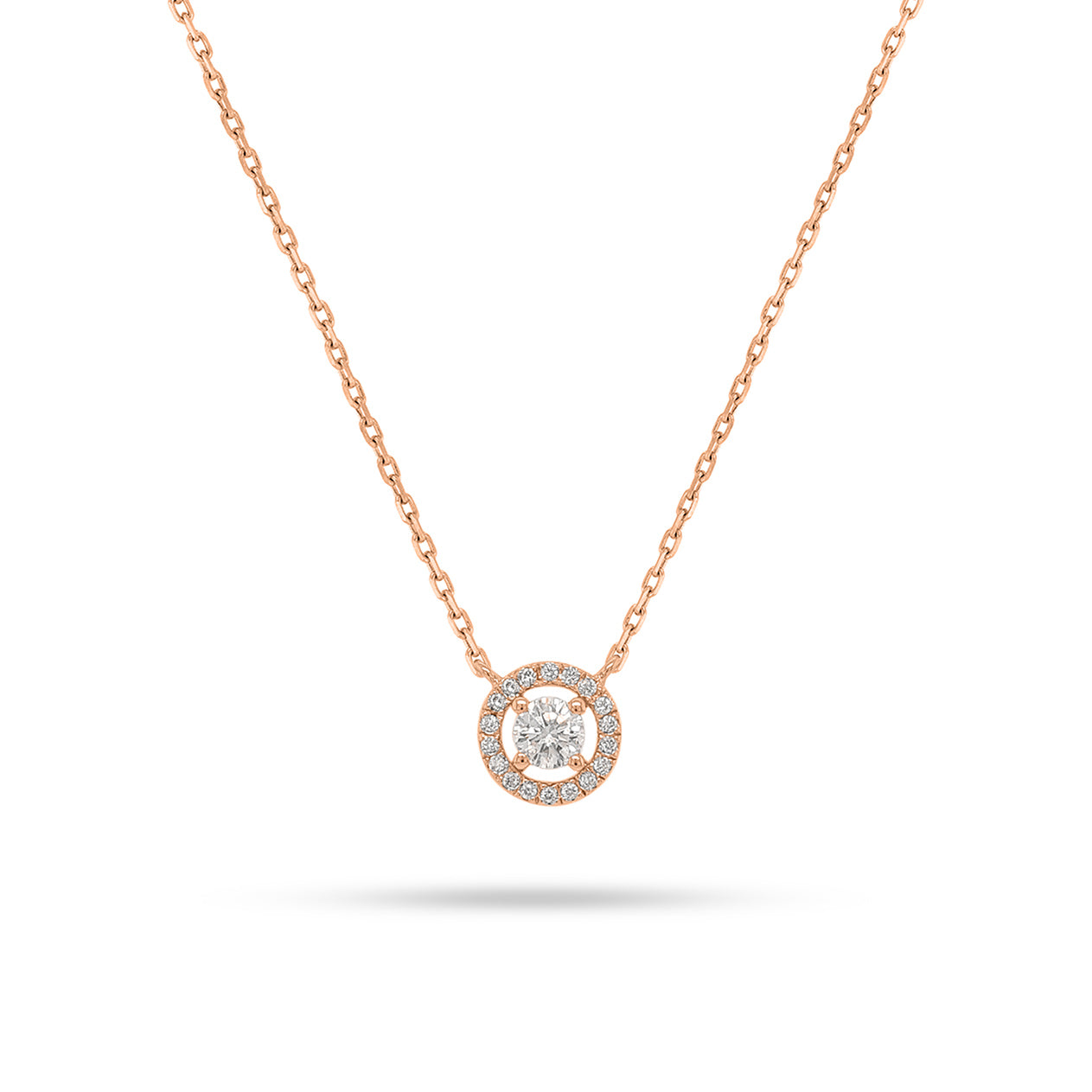 Halo Round Diamond Pendant