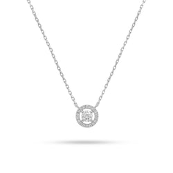 Halo Round Diamond Pendant