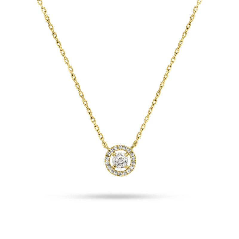 Halo Round Diamond Pendant