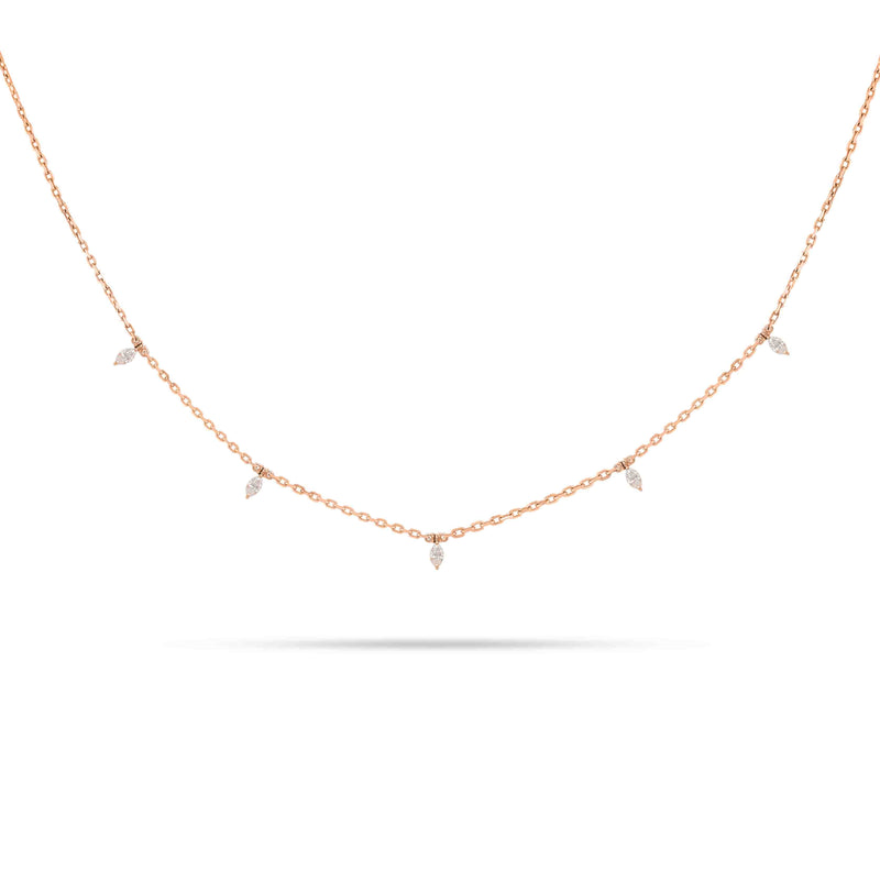 DANGLING MARQUISE DIAMOND CHOKER