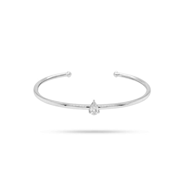 Pear Shape Solitaire Bangle