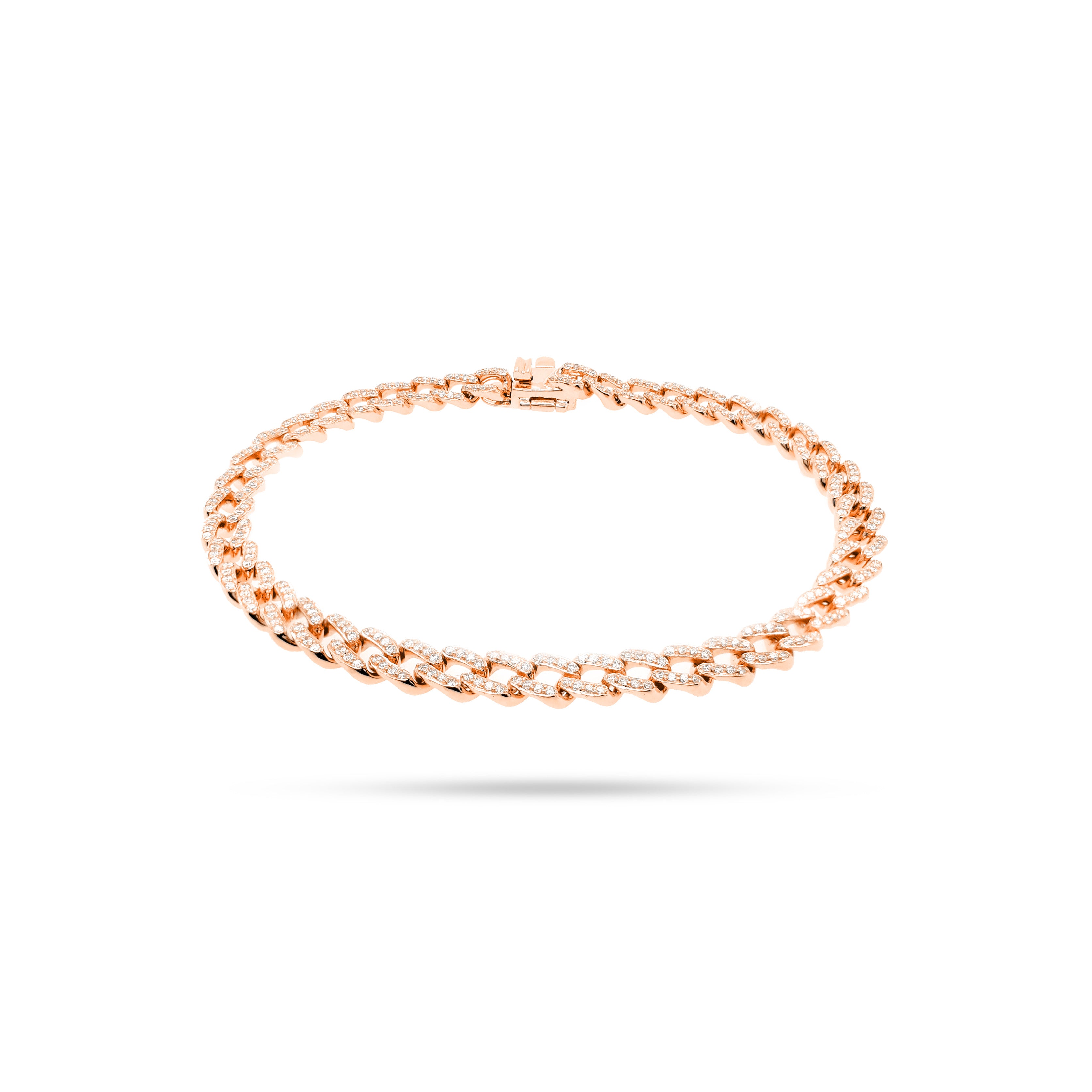 Link Round Diamond Bracelet
