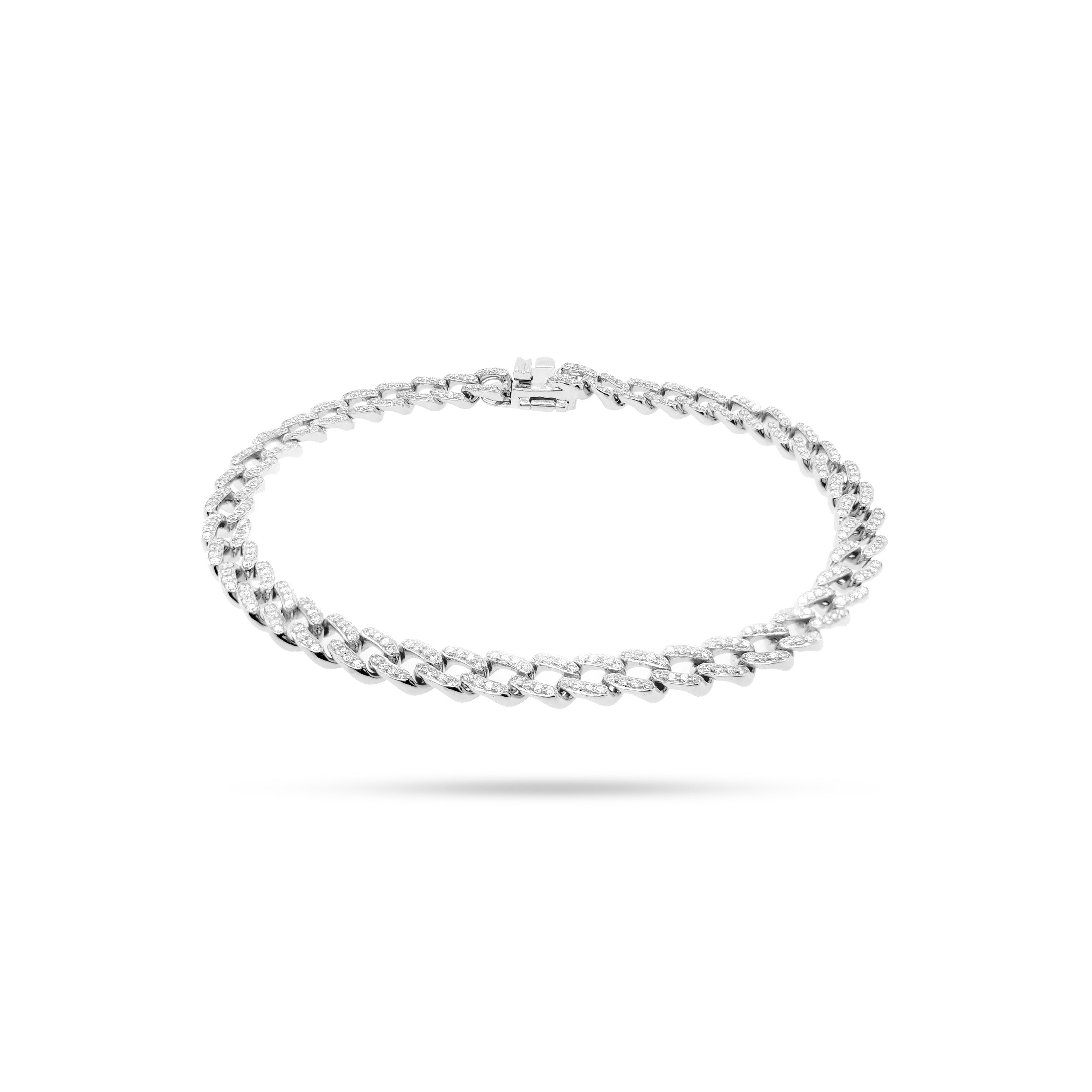 Link Round Diamond Bracelet