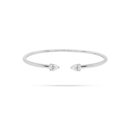 Pear Diamond Open Bangle