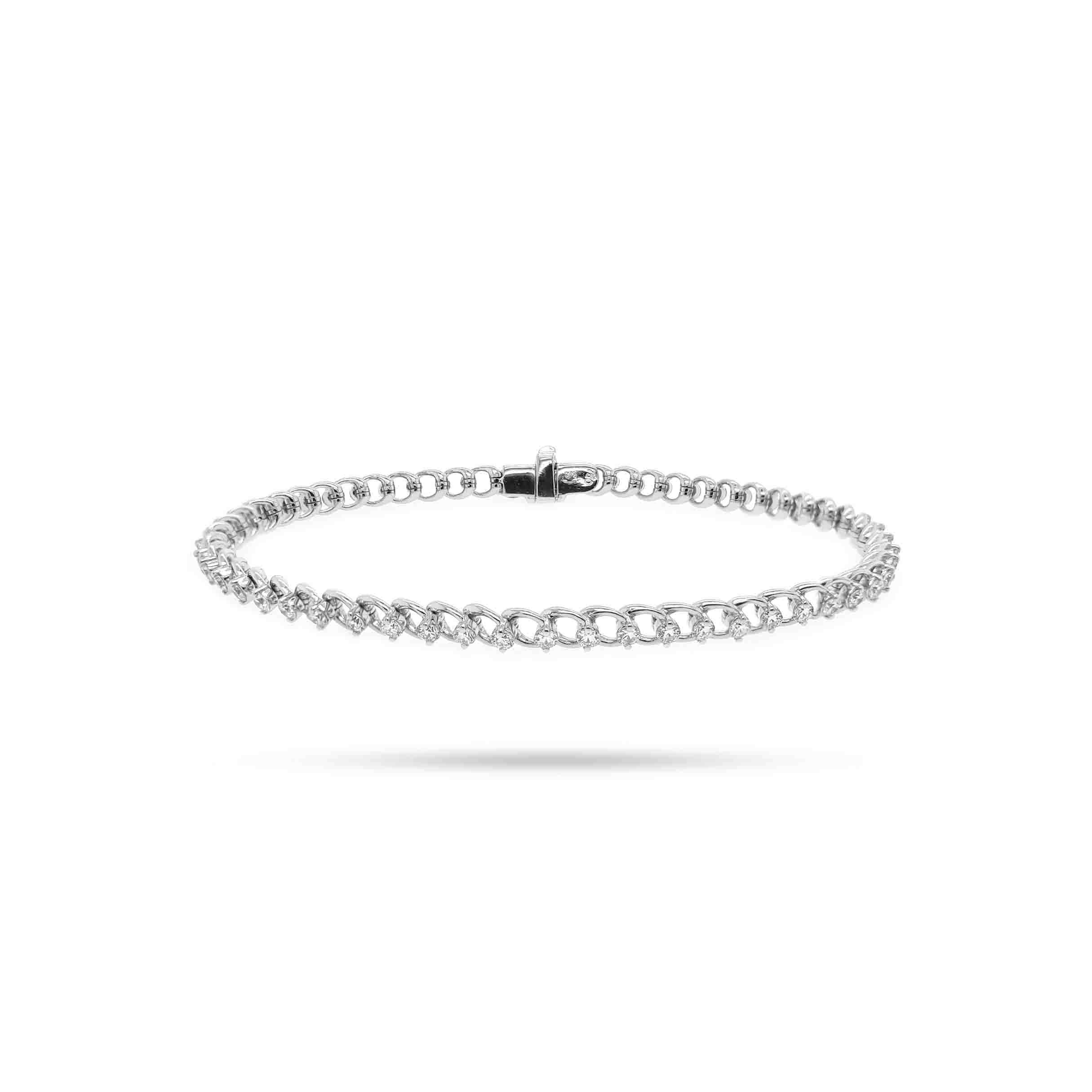 Link Round Diamond Bracelet