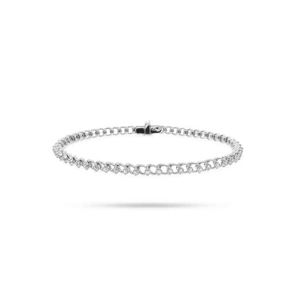 Link Round Diamond Bracelet