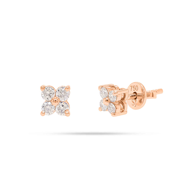 Round Diamond Stud Earrings