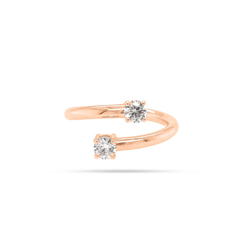 Blooming Twin Round Diamond Ring