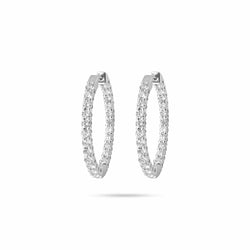 Round Diamond Hoops