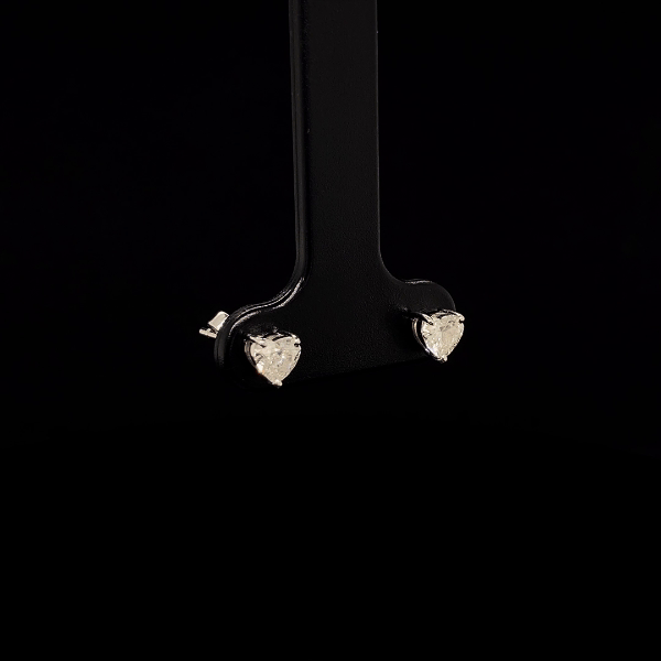 Heart Natural Diamond Stud Earrings