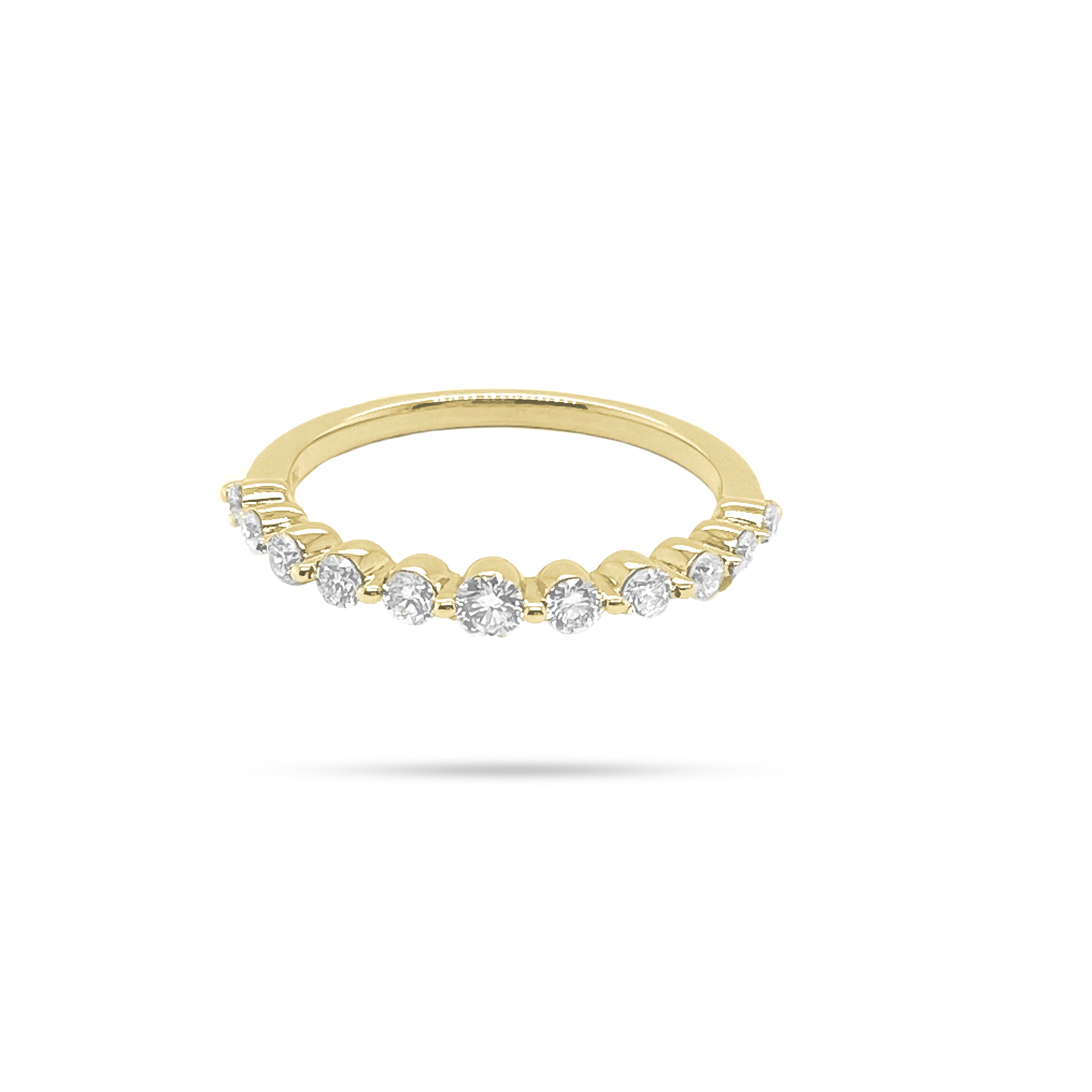 Round Diamond Half Eternity Ring