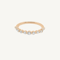 Round Diamond Half Eternity Ring