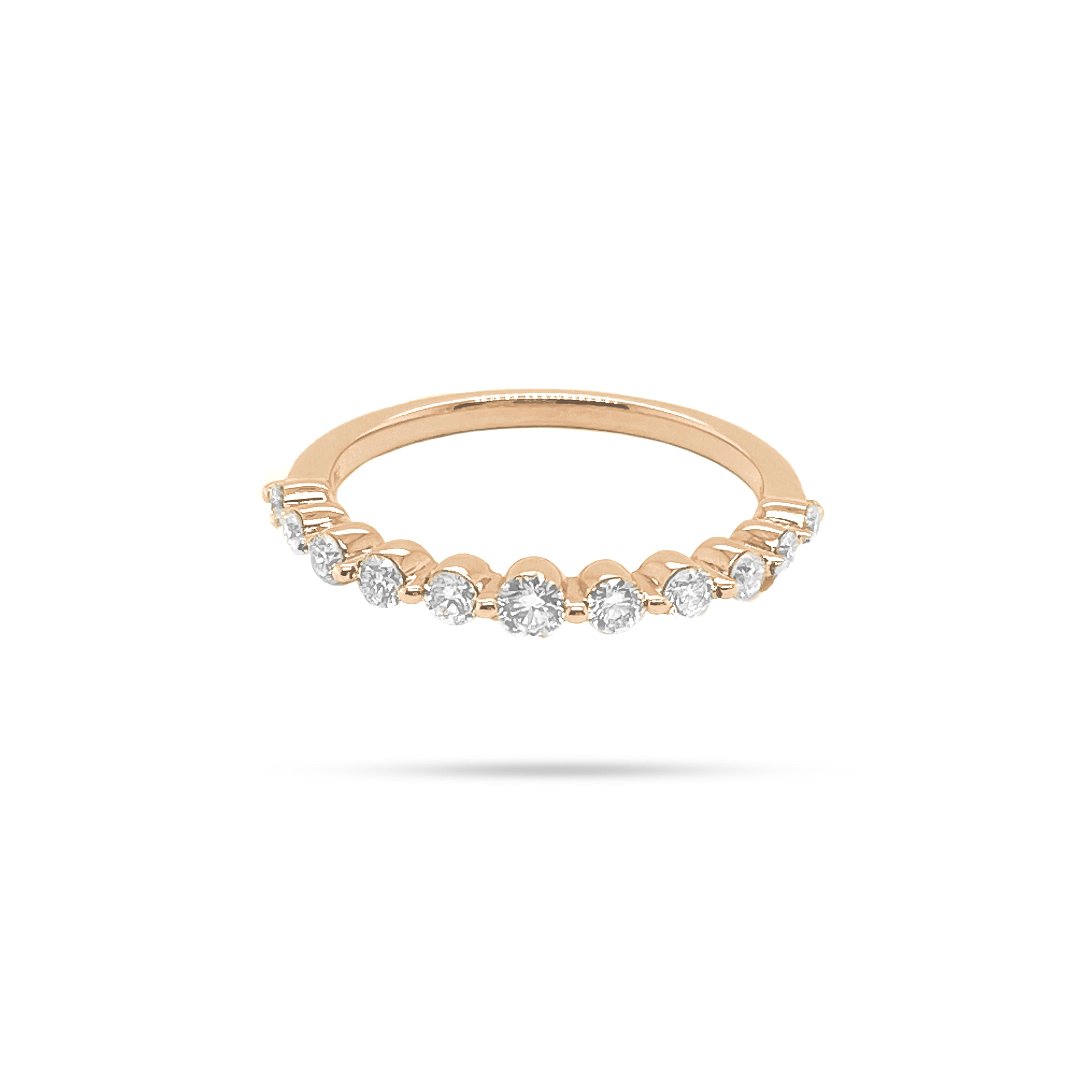 Round Diamond Half Eternity Ring