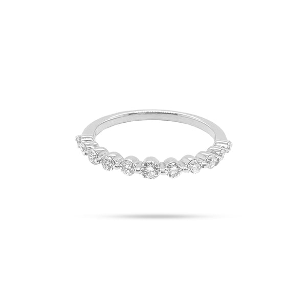 Round Diamond Half Eternity Ring