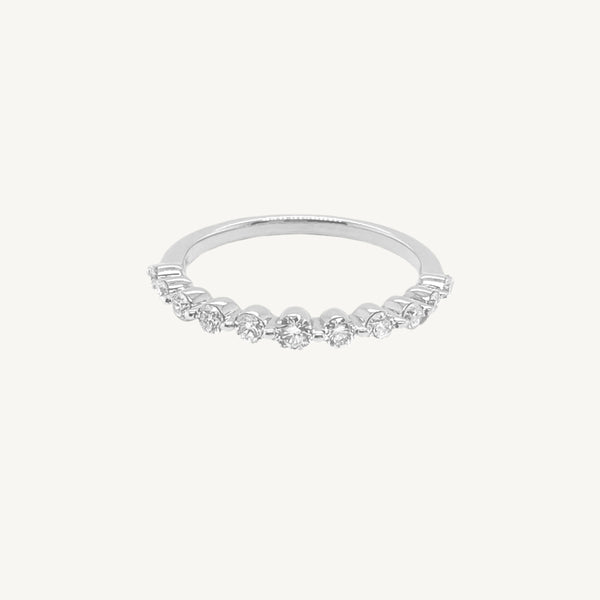 Round Diamond Half Eternity Ring