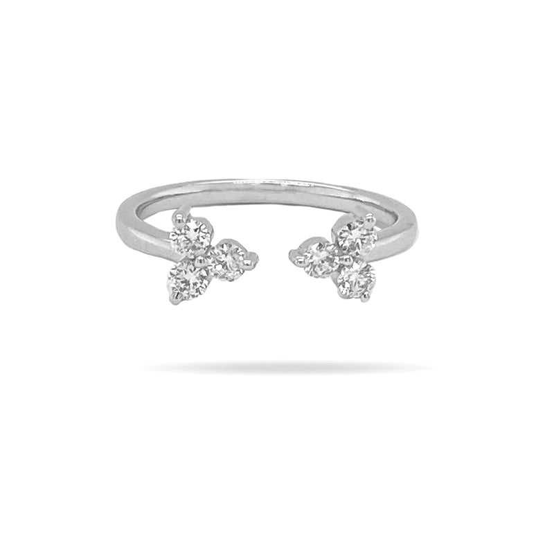 'U Shaped' Round Diamond Ring