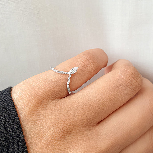 Princess Round and Marquise Diamond Ring