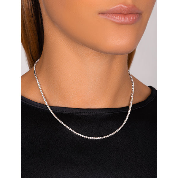 Classic Diamond Tennis Necklace  - 3 Carats with IGI Certificate