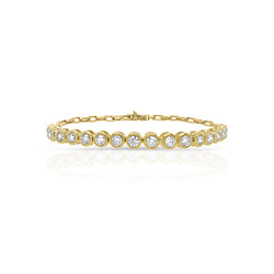 Bezel Round Diamond Tennis Bracelet