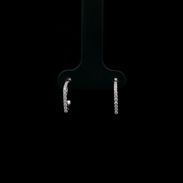 Pavé Round Diamond Huggie Earrings